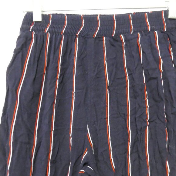 H&M - Divided | size 2 | Navy Pants With Red and White Stripes | Elastic Waist - Picture 4 of 16